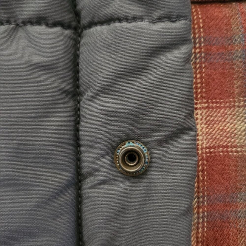 OLD NAVY Men's‎ Vintage Snap Button Insulated Vest XL Grey Brown Fall Warm Cozy - Picture 9 of 9